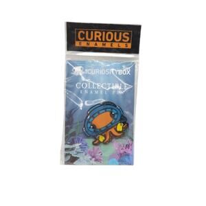 Curiosity Box Octopus Enamel Pin Vsauce Collectible Curious Enamels Rare